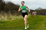 12 February 2023; Sinead McDonald of Glenmore AC, Louth, competing in the intermediate women's 5000m during the 123.ie National Intermediate, Masters & Juvenile B Cross Country Championships at Gowran Demense in Kilkenny. Photo by Sam Barnes/Sportsfile