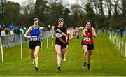 12 February 2023; Athletes, from left, Michelle Lannon of Carrick on Shannon AC, Leitrim, Yuliya Tarasova of Clonliffe Harriers AC, Dublin, and Breda Gaffney of Mallow AC, Cork, competing in the Master Womens 4000m during the 123.ie National Intermediate, Masters & Juvenile B Cross Country Championships at Gowran Demense in Kilkenny. Photo by Sam Barnes/Sportsfile