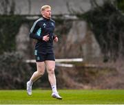 27 February 2023; Jamie Osborne during a Leinster rugby squad training session at UCD in Dublin. Photo by Piaras Ó Mídheach/Sportsfile