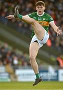 25 February 2023; David Clifford of Kerry kicks a point for his side during the Allianz Football League Division 1 match between Kerry and Armagh at Austin Stack Park in Tralee, Kerry. Photo by Eóin Noonan/Sportsfile