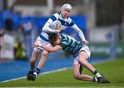 28 February 2023; Gavin Laing of Blackrock College is tackled by Kyle Harte of St Gerard's during the Bank of Ireland Leinster Schools Junior Cup Quarter Final match between St Gerard’s School and Blackrock College at Energia Park in Dublin. Photo by Ben McShane/Sportsfile