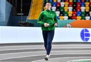 1 March 2023; Kate O'Connor of Ireland trains ahead of the European Indoor Athletics Championships at Ataköy Athletics Arena in Istanbul, Türkiye. Photo by Sam Barnes/Sportsfile