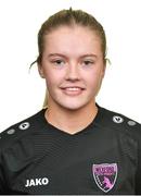 28 February 2023; Emily Corbet poses for a portrait during a Wexford Youths squad portrait session at South East Technological University in Carlow. Photo by Tyler Miller/Sportsfile