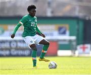 1 March 2023; Ade Solanke of Republic of Ireland during the U15 international friendly match between Republic of Ireland and Wales at the Carlisle Grounds in Bray. Photo by Piaras Ó Mídheach/Sportsfile
