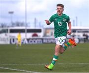 1 March 2023; Billy O'Neill of Republic of Ireland celebrates after scoring his side's fourth goal during the U15 international friendly match between Republic of Ireland and Wales at the Carlisle Grounds in Bray. Photo by Giselle O'Donoghue/Sportsfile