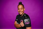 28 February 2023; Rianna Jarrett poses for a portrait during a Wexford Youths squad portrait session at South East Technological University in Carlow. Photo by Eóin Noonan/Sportsfile
