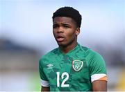 1 March 2023; Goodness Ogbonna of Republic of Ireland during the U15 international friendly match between Republic of Ireland and Wales at the Carlisle Grounds in Bray. Photo by Piaras Ó Mídheach/Sportsfile