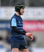 28 February 2023; Jonathon Ginnety of Castleknock College during the Bank of Ireland Leinster Schools Junior Cup Quarter Final match between Castleknock College v St Michael’s College at Energia Park in Dublin. Photo by Ben McShane/Sportsfile