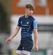 28 February 2023; John McKenna of Castleknock College during the Bank of Ireland Leinster Schools Junior Cup Quarter Final match between Castleknock College v St Michael’s College at Energia Park in Dublin. Photo by Ben McShane/Sportsfile