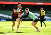2 March 2023; Robbie Henshaw and Craig Casey during an Ireland Rugby open training session at the Aviva Stadium in Dublin. Photo by Harry Murphy/Sportsfile