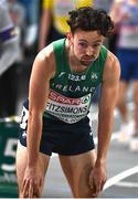 2 March 2023; John Fitzsimons of Ireland after competing in the men's 800m heats during Day 0 of the European Indoor Athletics Championships at Ataköy Athletics Arena in Istanbul, Türkiye. Photo by Sam Barnes/Sportsfile
