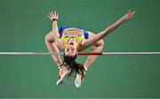 2 March 2023; Yaroslava Mahuchikh of Ukraine competes in the women's high jump qualification round during Day 0 of the European Indoor Athletics Championships at Ataköy Athletics Arena in Istanbul, Türkiye. Photo by Sam Barnes/Sportsfile