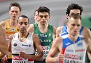 2 March 2023; Andrew Coscoran of Ireland, centre, competing in the men's 1500m heats during Day 0 of the European Indoor Athletics Championships at Ataköy Athletics Arena in Istanbul, Türkiye. Photo by Sam Barnes/Sportsfile