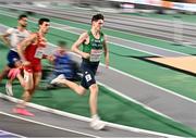 2 March 2023; Luke McCann of Ireland competing in the men's 1500m heats during Day 0 of the European Indoor Athletics Championships at Ataköy Athletics Arena in Istanbul, Türkiye. Photo by Sam Barnes/Sportsfile
