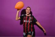 2 March 2023; Sarah Rowe poses for a portrait during a Bohemians squad portrait session at DCU Sports Complex in Dublin. Photo by David Fitzgerald/Sportsfile