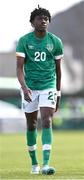 1 March 2023; Jaden Umeh of Republic of Ireland during the U15 international friendly match between Republic of Ireland and Wales at the Carlisle Grounds in Bray. Photo by Piaras Ó Mídheach/Sportsfile