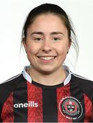 2 March 2023; Rachel Doyle poses for a portrait during a Bohemians squad portrait session at DCU Sports Complex in Dublin. Photo by Tyler Miller/Sportsfile