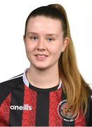 2 March 2023; Amy Ellis poses for a portrait during a Bohemians squad portrait session at DCU Sports Complex in Dublin. Photo by Tyler Miller/Sportsfile