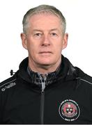 2 March 2023; Coach Derek O'Neill poses for a portrait during a Bohemians squad portrait session at DCU Sports Complex in Dublin. Photo by Tyler Miller/Sportsfile
