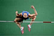 3 March 2023; Sveva Gerevini of Italy competes in the high jump event in the women's Pentathlon during Day 1 of the European Indoor Athletics Championships at Ataköy Athletics Arena in Istanbul, Türkiye. Photo by Sam Barnes/Sportsfile
