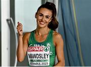 3 March 2023; Sharlene Mawdsley of Ireland after qualifying for the women's 400m semi-final during Day 1 of the European Indoor Athletics Championships at Ataköy Athletics Arena in Istanbul, Türkiye. Photo by Sam Barnes/Sportsfile
