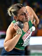 3 March 2023; Kate O'Connor of Ireland competes in the shotput event of the women's Pentathlon during Day 1 of the European Indoor Athletics Championships at Ataköy Athletics Arena in Istanbul, Türkiye. Photo by Sam Barnes/Sportsfile