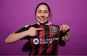 2 March 2023; Rachel Doyle during a Bohemians squad portrait session at DCU Sports Complex in Dublin. Photo by David Fitzgerald/Sportsfile