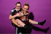 2 March 2023; Aoife Robinson, left, and Ciara Maher during a Bohemians squad portrait session at DCU Sports Complex in Dublin. Photo by David Fitzgerald/Sportsfile