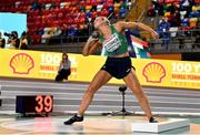 3 March 2023; Kate O'Connor of Ireland competes in the shotput event of the women's Pentathlon during Day 1 of the European Indoor Athletics Championships at Ataköy Athletics Arena in Istanbul, Türkiye. Photo by Sam Barnes/Sportsfile Photo by Sam Barnes/Sportsfile