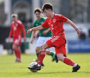 1 March 2023; Rohan Hillier of Wales during the U15 international friendly match between Republic of Ireland and Wales at the Carlisle Grounds in Bray. Photo by Piaras Ó Mídheach/Sportsfile