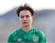 1 March 2023; Grady McDonnell of Republic of Ireland during the U15 international friendly match between Republic of Ireland and Wales at the Carlisle Grounds in Bray. Photo by Piaras Ó Mídheach/Sportsfile