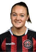 2 March 2023; Katie Lovely poses for a portrait during a Bohemians squad portrait session at DCU Sports Complex in Dublin. Photo by Tyler Miller/Sportsfile