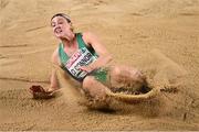 3 March 2023; Kate O'Connor of Ireland competes in the Long Jump event of the Women's Pentathlon during Day 1 of the European Indoor Athletics Championships at Ataköy Athletics Arena in Istanbul, Türkiye. Photo by Sam Barnes/Sportsfile