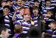 3 March 2023; Terenure College supporters during the Bank of Ireland Leinster Schools Junior Cup Quarter-Final match between Terenure College and Gonzaga College at Energia Park in Dublin. Photo by Giselle O'Donoghue/Sportsfile