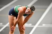 3 March 2023; Kate O'Connor of Ireland after competing in the 800m of the women's pentathlon during Day 1 of the European Indoor Athletics Championships at Ataköy Athletics Arena in Istanbul, Türkiye. Photo by Sam Barnes/Sportsfile