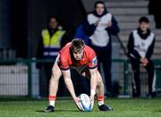 3 March 2023; Patrick Campbell of Munster scores his side's first try during the United Rugby Championship match between Munster and Scarlets at Musgrave Park in Cork. Photo by Tom Beary/Sportsfile