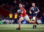 3 March 2023; Paddy Patterson of Munster on his way to scoring his side's fourth try during the United Rugby Championship match between Munster and Scarlets at Musgrave Park in Cork. Photo by Tom Beary/Sportsfile