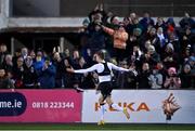3 March 2023; Daniel Kelly of Dundalk celebrates after scoring his side's fourth goal during the SSE Airtricity Men's Premier Division match between Dundalk and St Patrick's Athletic at Oriel Park in Dundalk, Louth. Photo by Ben McShane/Sportsfile