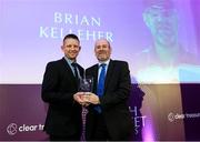 3 March 2023; Heinrich Malan presents the Shapoorji Pallonji Outstanding Contribution to Coaching Award to Brian Kelleher during the 2023 Irish Cricket Awards at The Marker Hotel in Dublin. Photo by Matt Browne/Sportsfile