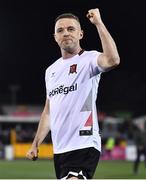 3 March 2023; Keith Ward of Dundalk celebrates after the SSE Airtricity Men's Premier Division match between Dundalk and St Patrick's Athletic at Oriel Park in Dundalk, Louth. Photo by Ben McShane/Sportsfile