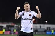 3 March 2023; Keith Ward of Dundalk celebrates after the SSE Airtricity Men's Premier Division match between Dundalk and St Patrick's Athletic at Oriel Park in Dundalk, Louth. Photo by Ben McShane/Sportsfile