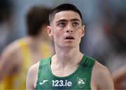 4 March 2023; Darragh McElhinney of Ireland after competing in the men's 3000m heats during Day 2 of the European Indoor Athletics Championships at Ataköy Athletics Arena in Istanbul, Türkiye. Photo by Sam Barnes/Sportsfile