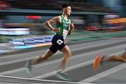 4 March 2023; Darragh McElhinney of Ireland, competes in the men's 3000m heats during Day 2 of the European Indoor Athletics Championships at Ataköy Athletics Arena in Istanbul, Türkiye. Photo by Sam Barnes/Sportsfile