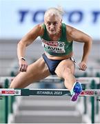 4 March 2023; Sarah Lavin of Ireland, competes in the women's 60m hurdles heats during Day 2 of the European Indoor Athletics Championships at Ataköy Athletics Arena in Istanbul, Türkiye. Photo by Sam Barnes/Sportsfile