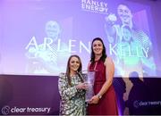 3 March 2023; Kim Madden presents the Hanley Energy Women’s International Player of the Year Award to Arlene Kelly during the 2023 Irish Cricket Awards at The Marker Hotel in Dublin. Photo by Matt Browne/Sportsfile