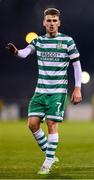 3 March 2023; Dylan Watts of Shamrock Rovers during the SSE Airtricity Men's Premier Division match between Shamrock Rovers and Derry City at Tallaght Stadium in Dublin. Photo by Seb Daly/Sportsfile