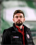 3 March 2023; Derry City goalkeeper Tadhg Ryan before the SSE Airtricity Men's Premier Division match between Shamrock Rovers and Derry City at Tallaght Stadium in Dublin. Photo by Stephen McCarthy/Sportsfile