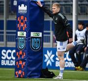 4 March 2023; Jamie Osborne of Leinster warms up before the United Rugby Championship match between Edinburgh and Leinster at The Dam Health Stadium in Edinburgh, Scotland. Photo by Harry Murphy/Sportsfile