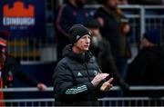 4 March 2023; Leinster head coach Leo Cullen before the United Rugby Championship match between Edinburgh and Leinster at The Dam Health Stadium in Edinburgh, Scotland. Photo by Harry Murphy/Sportsfile