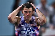 4 March 2023; Guy Learmonth of Great Britain before competing in the Men's 800m semi-final during Day 2 of the European Indoor Athletics Championships at Ataköy Athletics Arena in Istanbul, Türkiye. Photo by Sam Barnes/Sportsfile